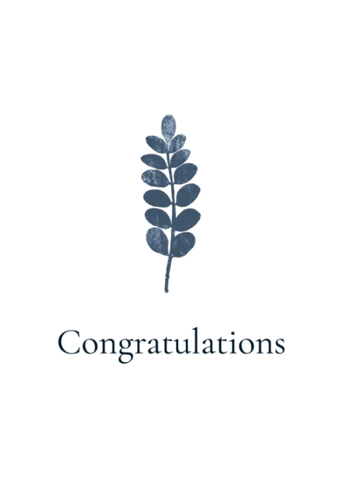 Congratulations - Eucalyptus Stamp