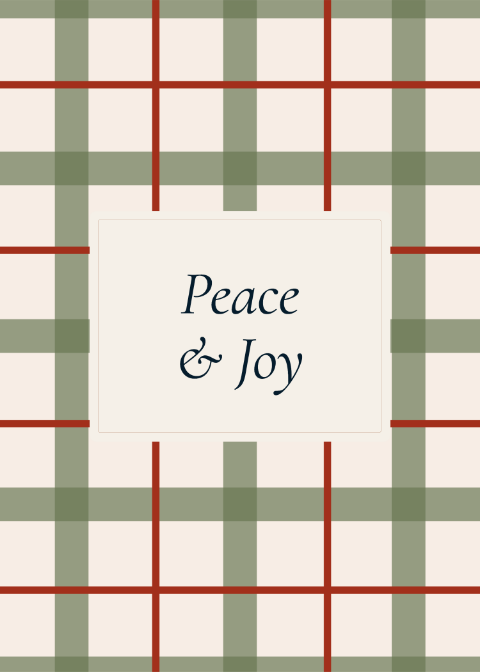 Peace &amp; Joy - Plaid