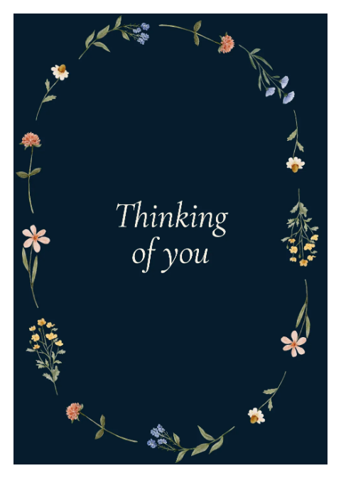 Thinking of You - Navy Floral
