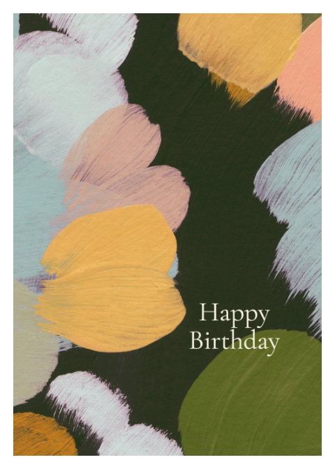 Happy Birthday - Blue Floral