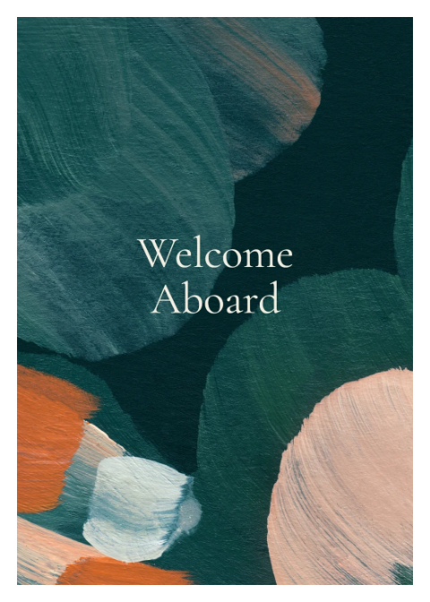Welcome Aboard - Teal