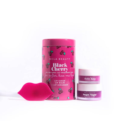 Black Cherry Lip Care Set + Lip Scrubber - Giften Market